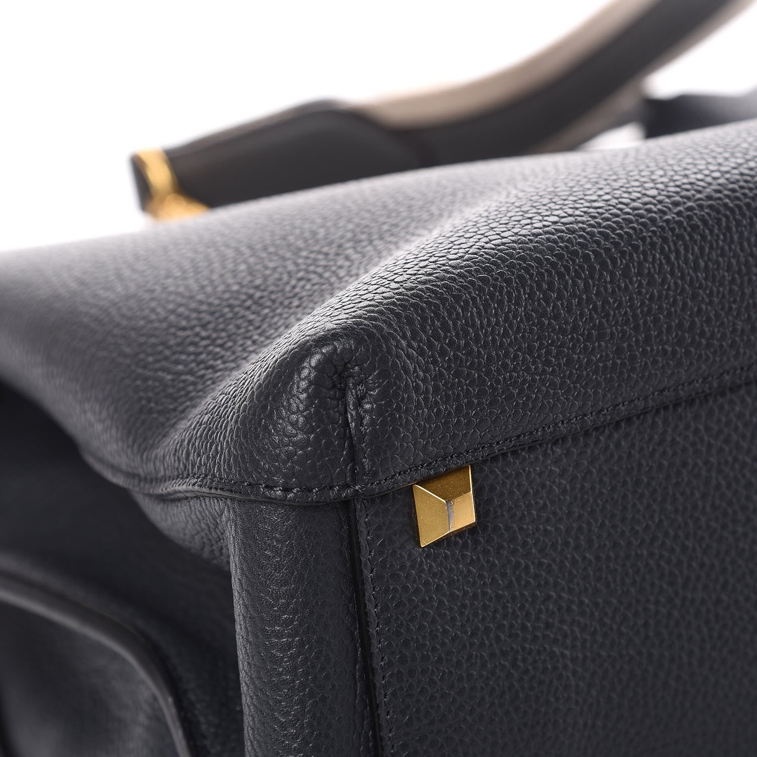 MCM Grained Calfskin Large Milla Tote Phantom Grey 14 of 14