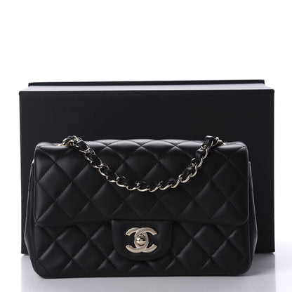 Chanel Lambskin Quilted Mini Rectangular Flap Black 11 of 11