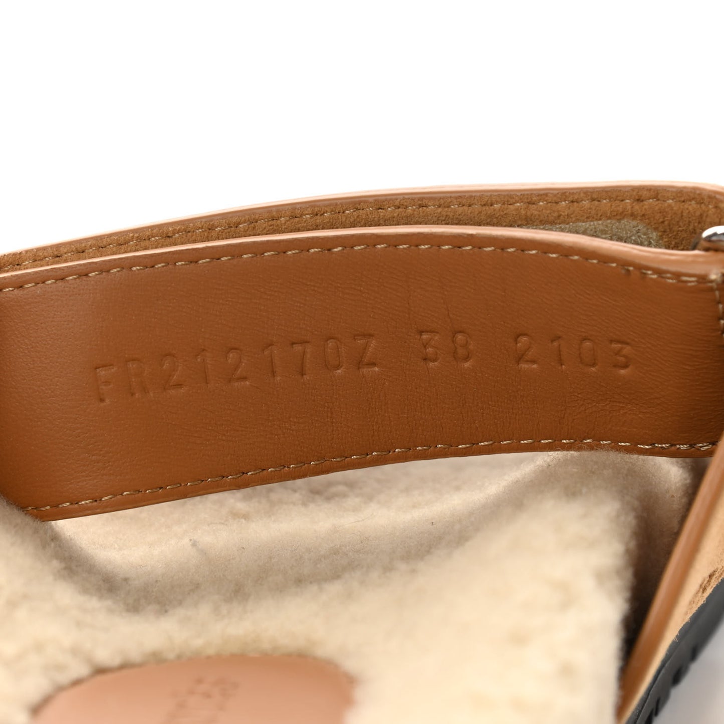 Suede Goatskin Woolskin Womens Chypre Sandals 38 Golden Beige