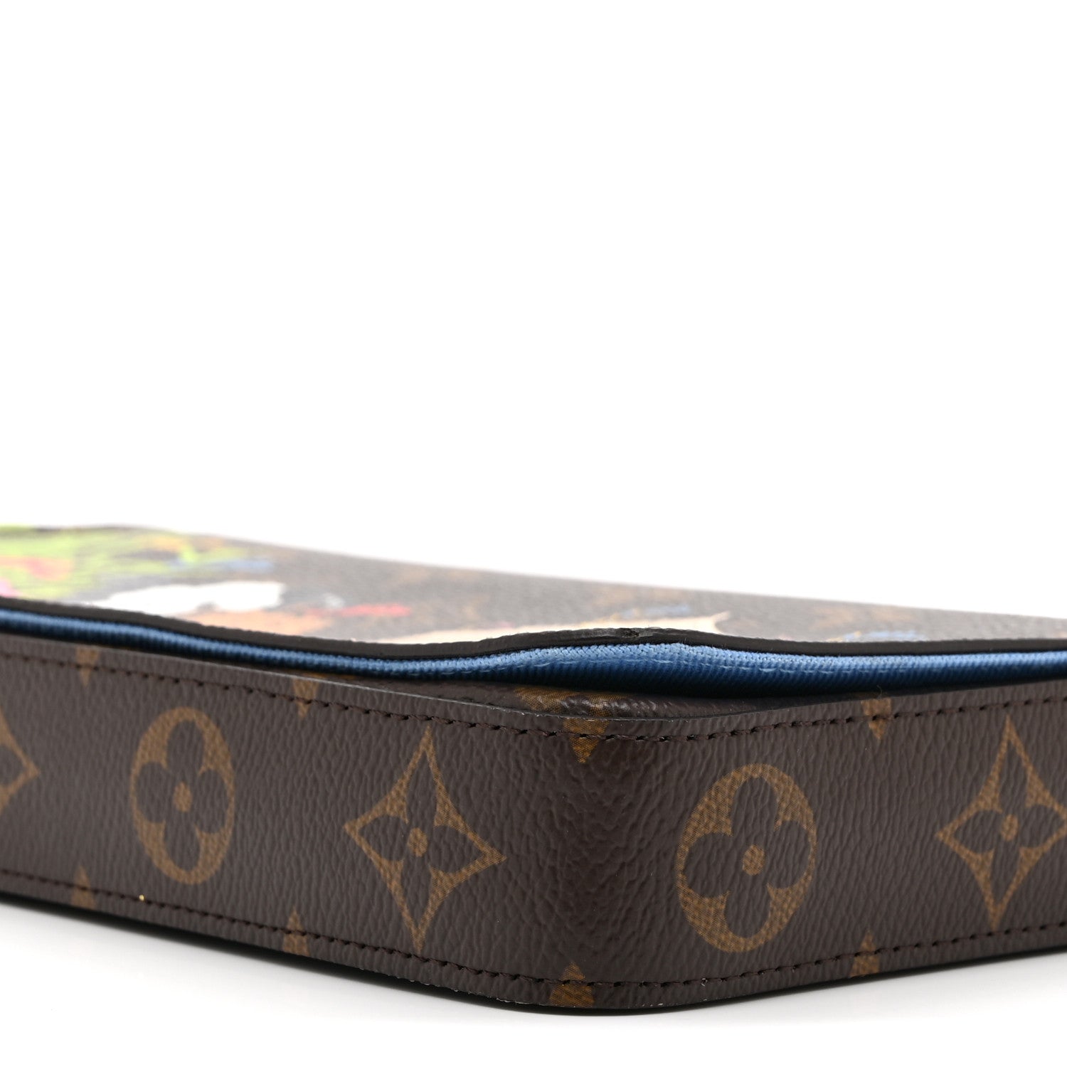 Louis Vuitton Monogram 2021 Christmas Animation China Wall Pochette Felicie Chain Wallet Blue 10 of 10