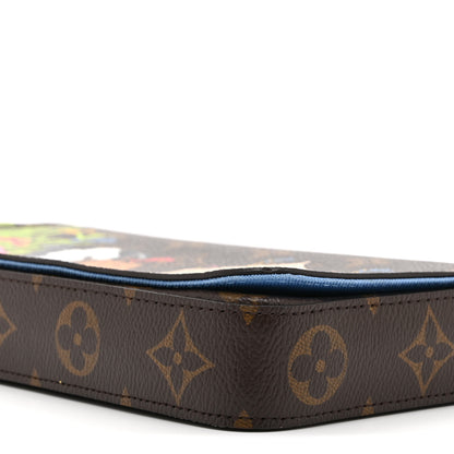 Louis Vuitton Monogram 2021 Christmas Animation China Wall Pochette Felicie Chain Wallet Blue 10 of 10