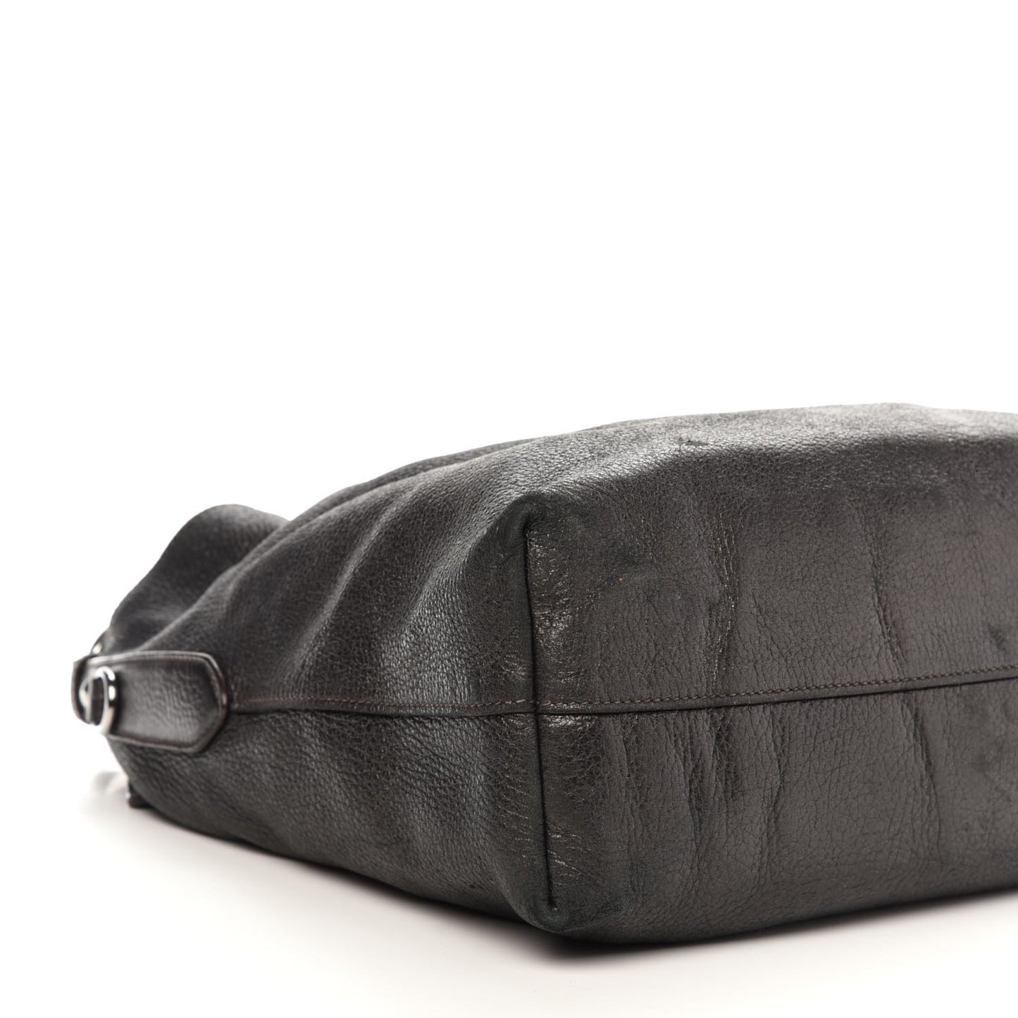 Metallic Vitello Daino Hobo Dark Grey