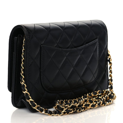 Chanel Lambskin Quilted Wallet On Chain WOC Black 3 of 11