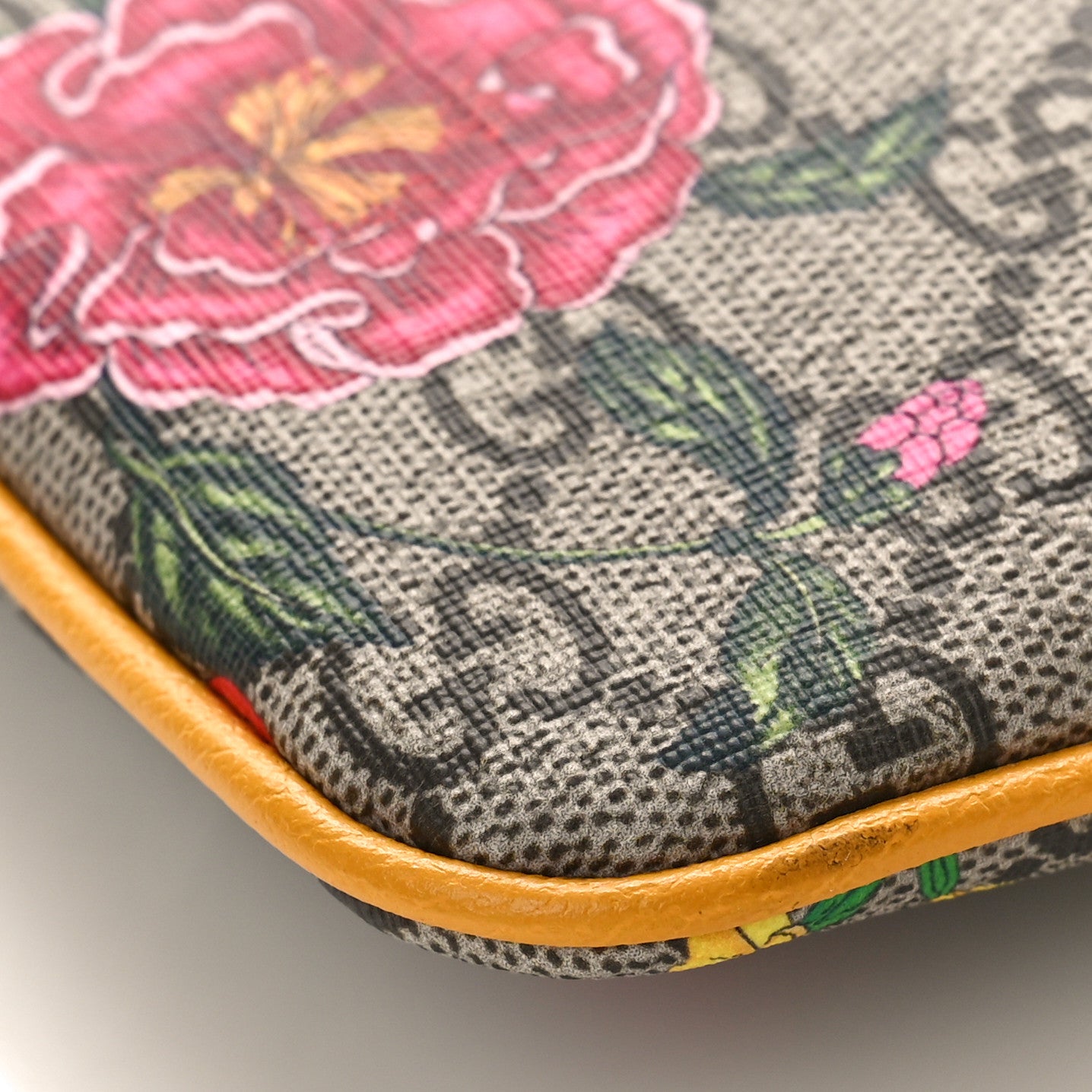 Gucci GG Supreme Monogram Flora Large Ophidia Pouch Clutch Beige Multicolor Crop 8 of 9