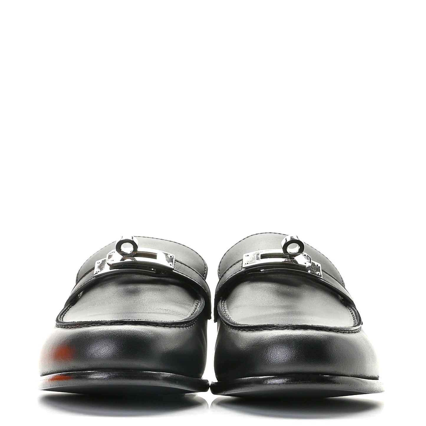Calfskin Womens Destin Loafer 37.5 Black
