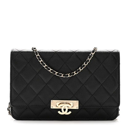Chanel Caviar Quilted Golden Class Wallet On Chain WOC Black 1 of 12