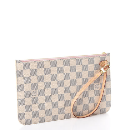 Louis Vuitton Damier Azur Neverfull MM GM Pochette Rose Ballerine 3 of 8