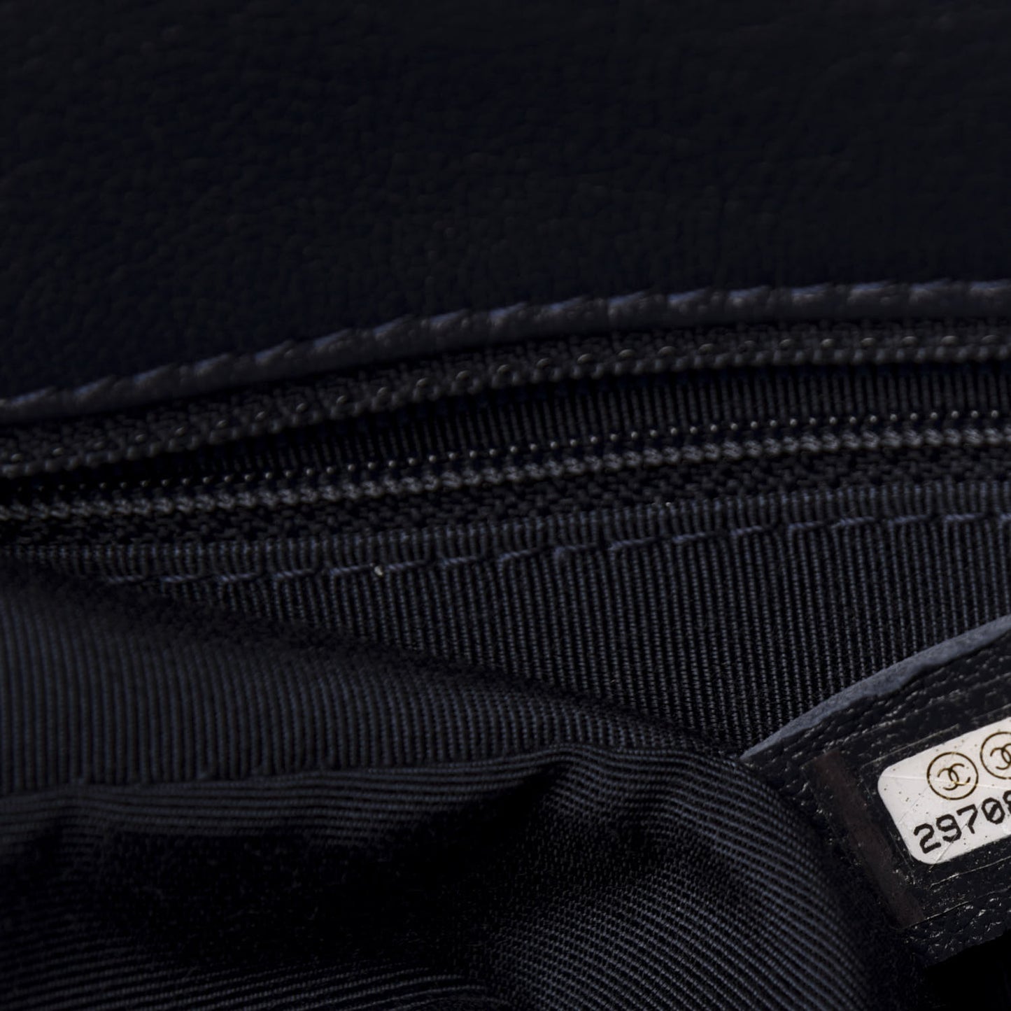 Goatskin Quilted Medium Chanel 19 Flap Navy Blue