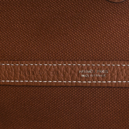 Hermes Toile Militaire Negonda Garden Party Voyage 49 GM Gold Fauve 6 of 9