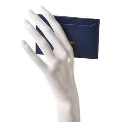 Prada Saffiano Metal Card Case Bleuette 2 of 8