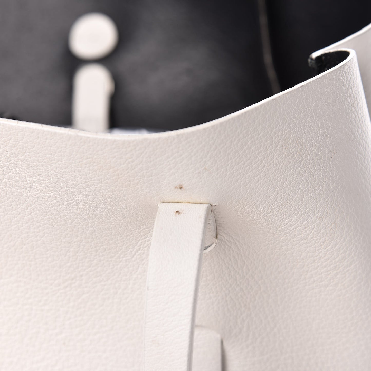 Smooth Calfskin Double Sided Small Everyday Tote Optic White Black