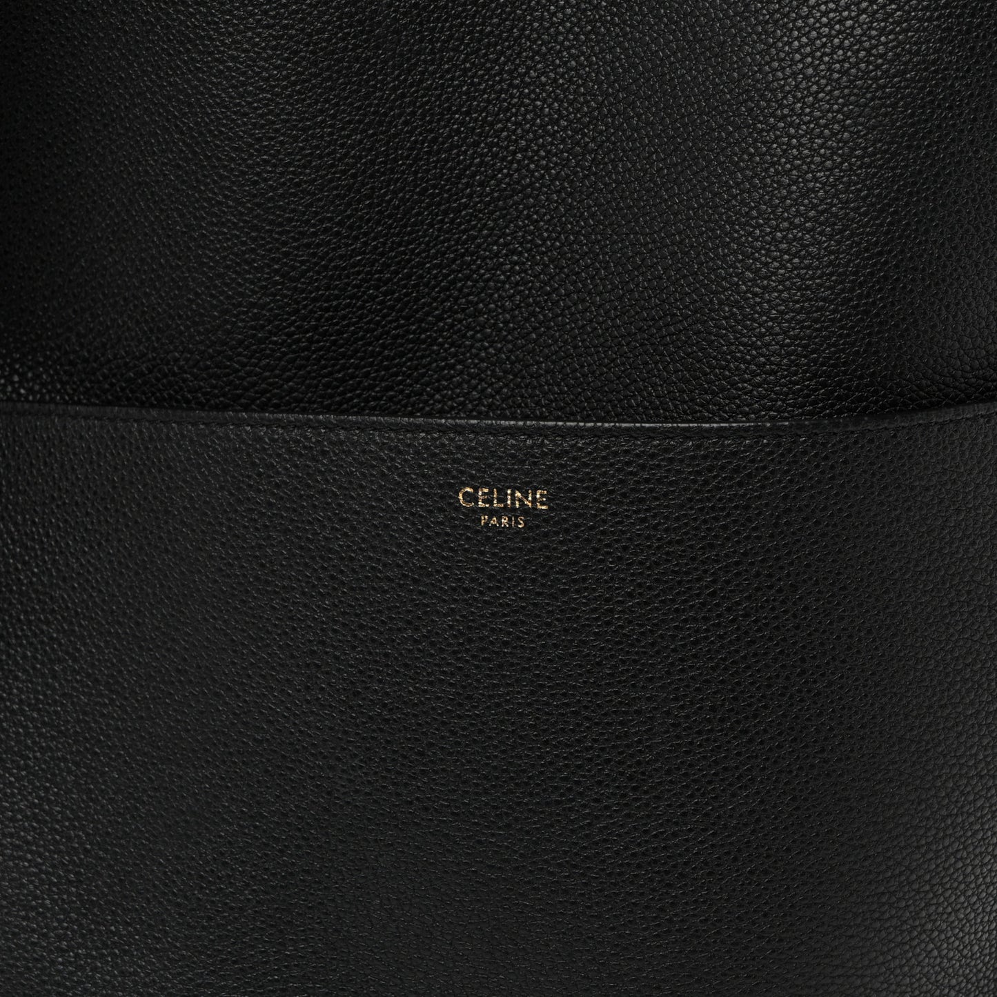 Soft Grained Calfskin Sangle Bucket Bag Black