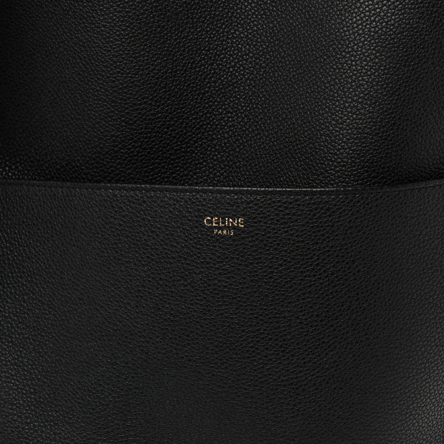 Celine Soft Grained Calfskin Sangle Bucket Bag Black 6 of 9