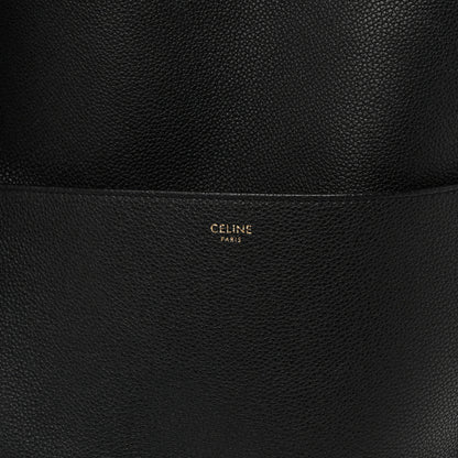 Celine Soft Grained Calfskin Sangle Bucket Bag Black 6 of 9