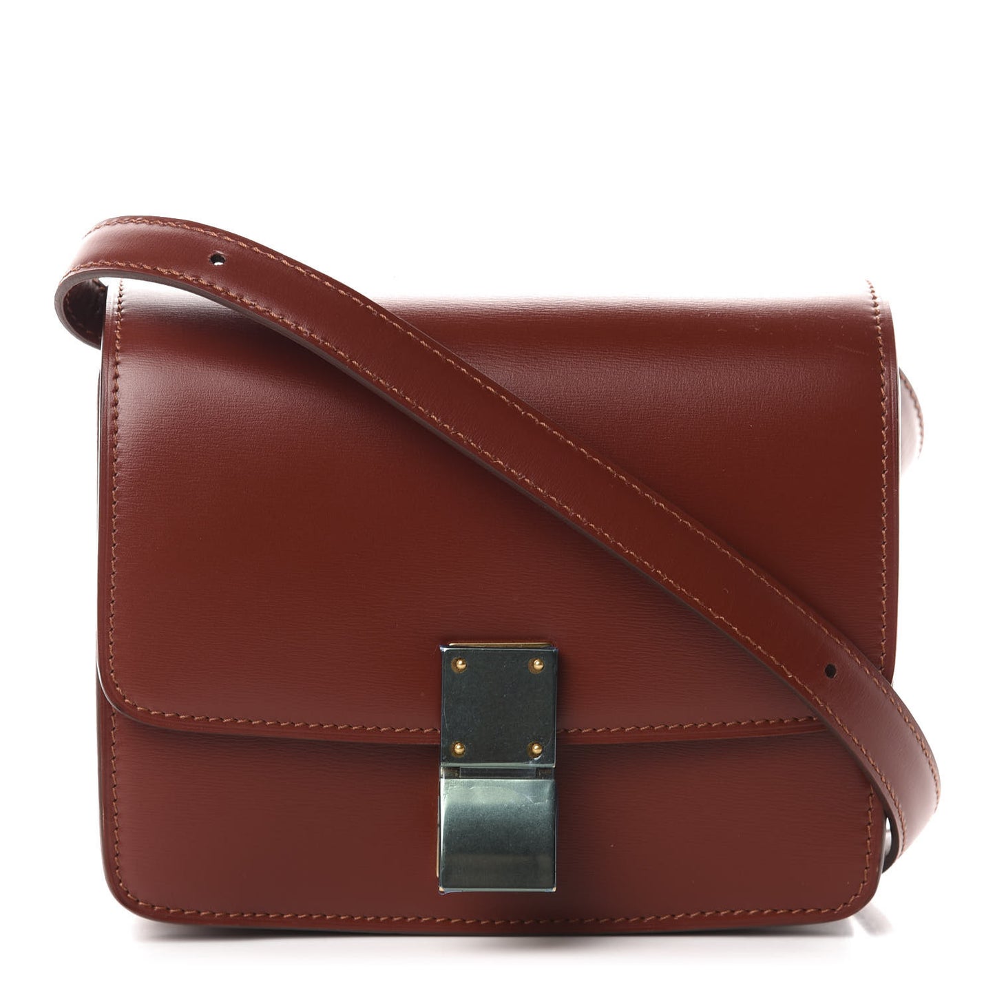Box Calfskin Small Classic Box Flap Bag Red
