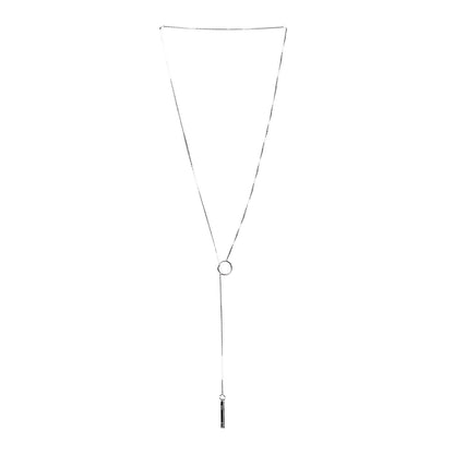 Gucci 18K White Gold 20mm Lariat Necklace 3 of 9