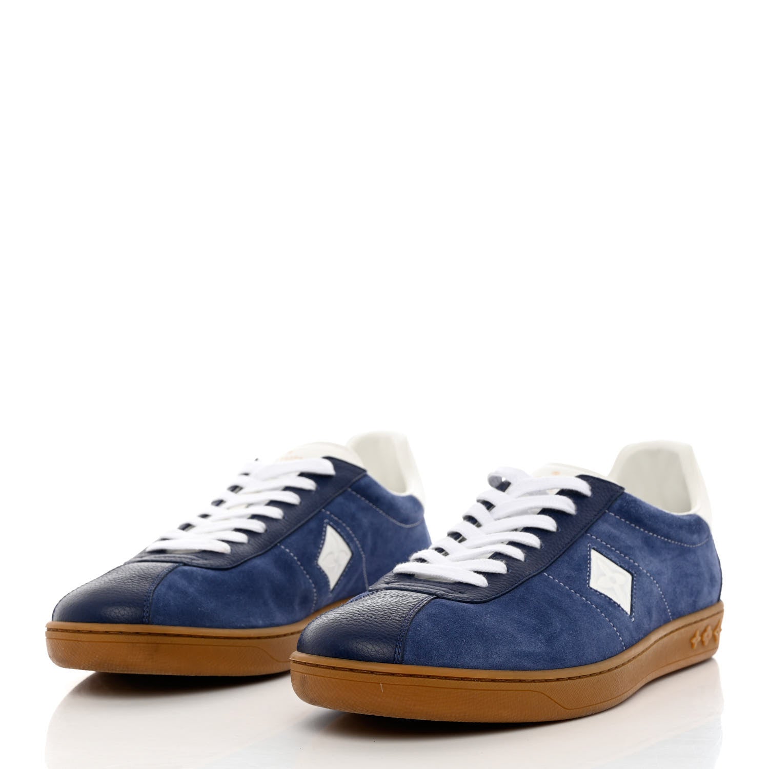 Louis Vuitton Suede Mens Sneakers 9 Blue White 3 of 11