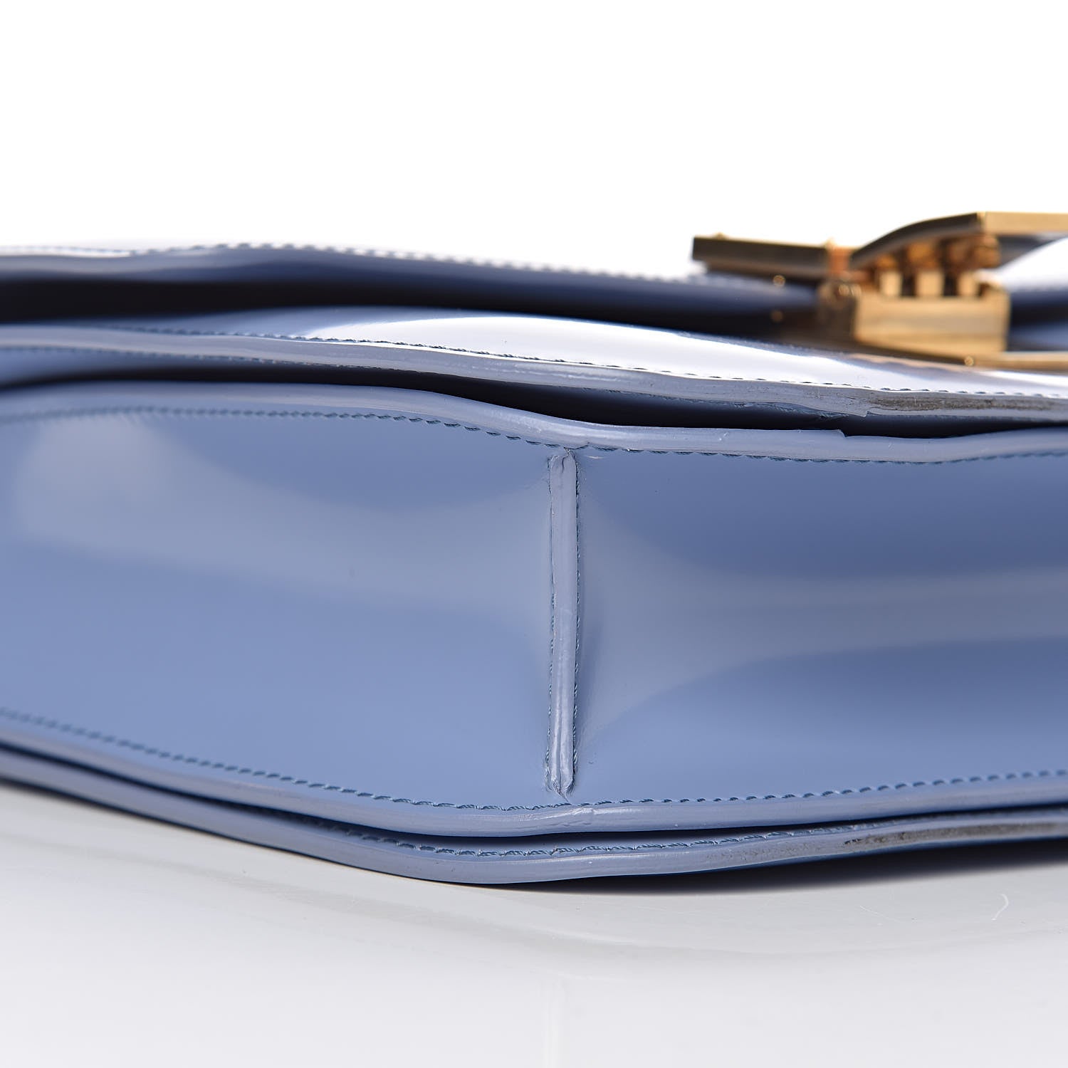 Celine Spazzolato Calfskin Medium Classic Box Flap Bag Porcelain 8 of 13