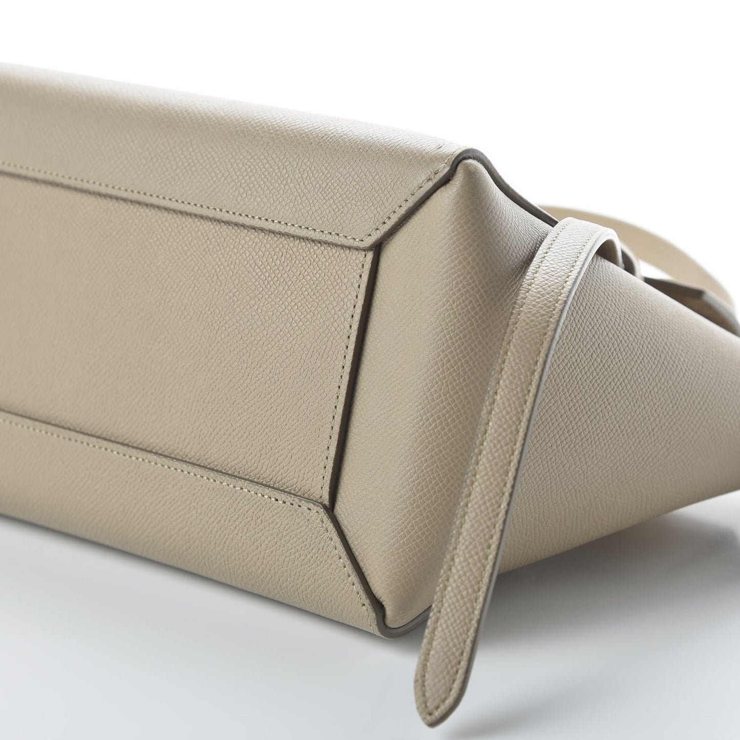 Grained Calfskin Micro Belt Bag Light Taupe