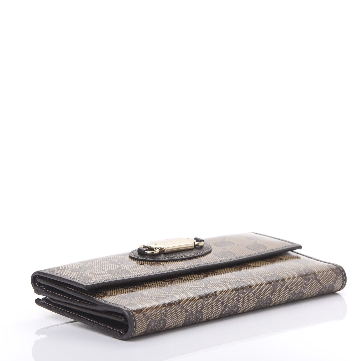 Gucci Crystal Monogram Continental Wallet Brown 4 of 11