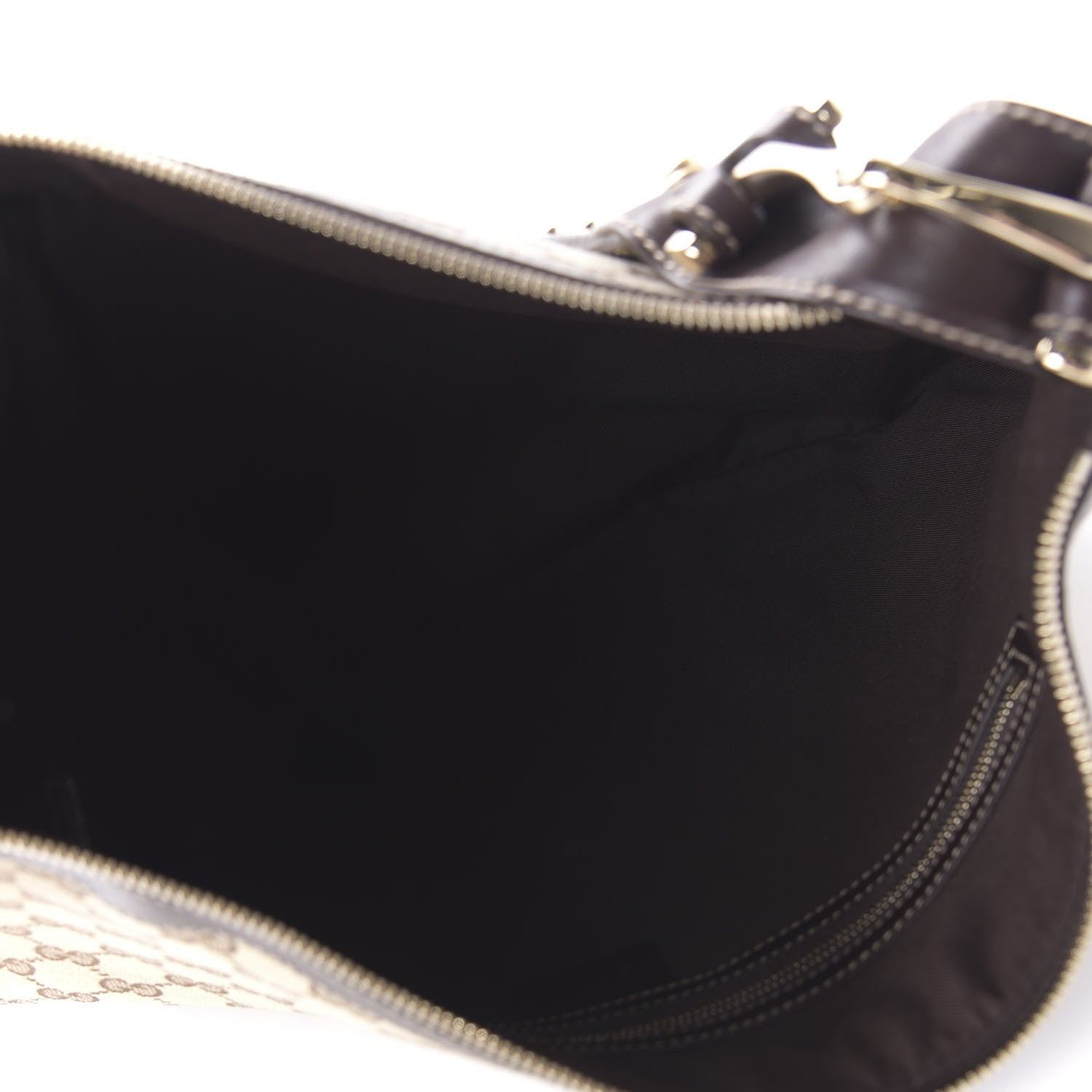 Gucci Monogram Web Studded Pelham Shoulder Bag Dark Brown 5 of 10