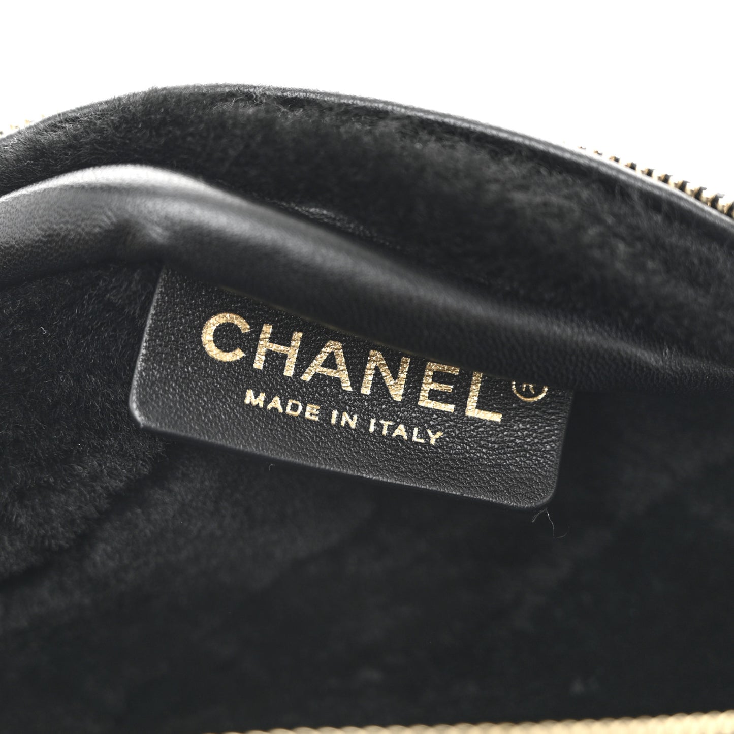 Calfskin Fur Quilted Waist Bag Fanny Pack Black