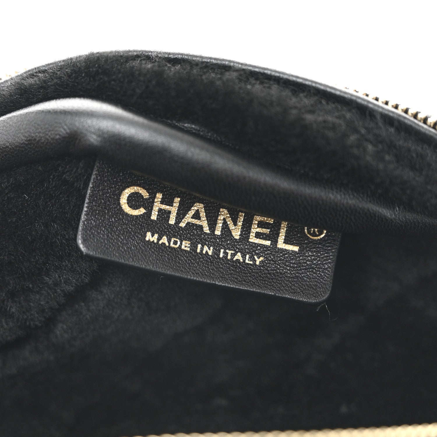 Chanel Calfskin Fur Quilted Waist Bag Fanny Pack Black 6 of 10