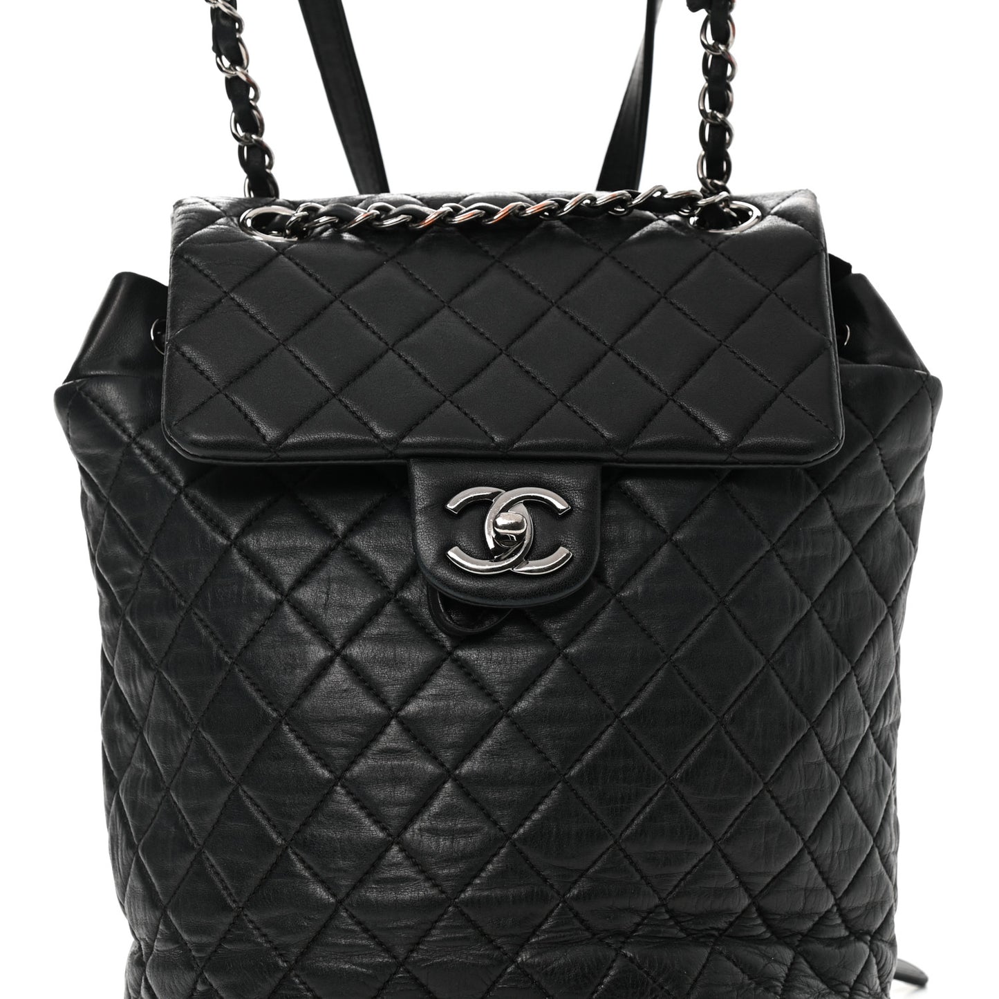 Lambskin Quilted Small Urban Spirit Backpack Black