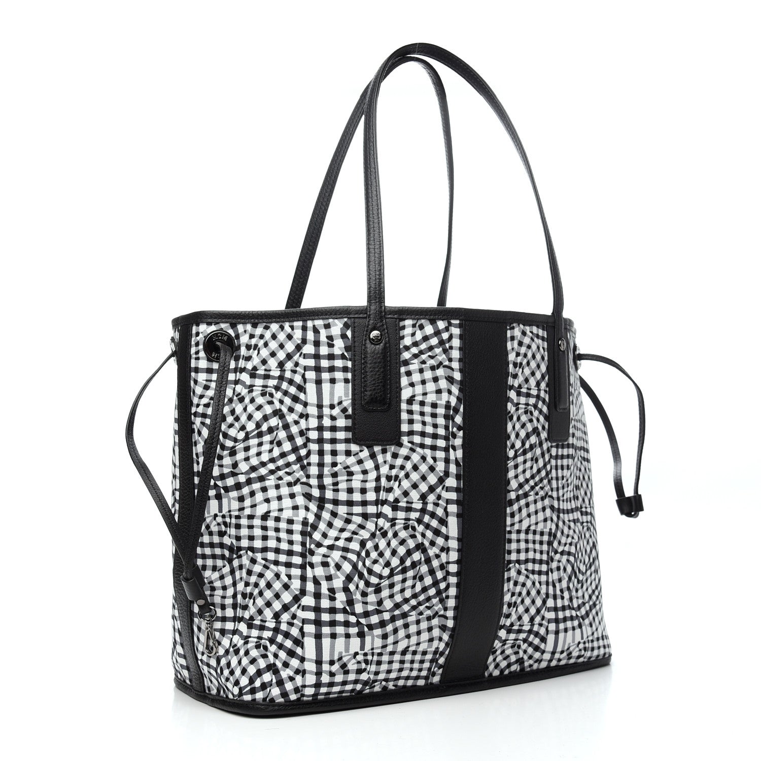 MCM Visetos Medium Liz Reversible Shopper Tote Black 10 of 13