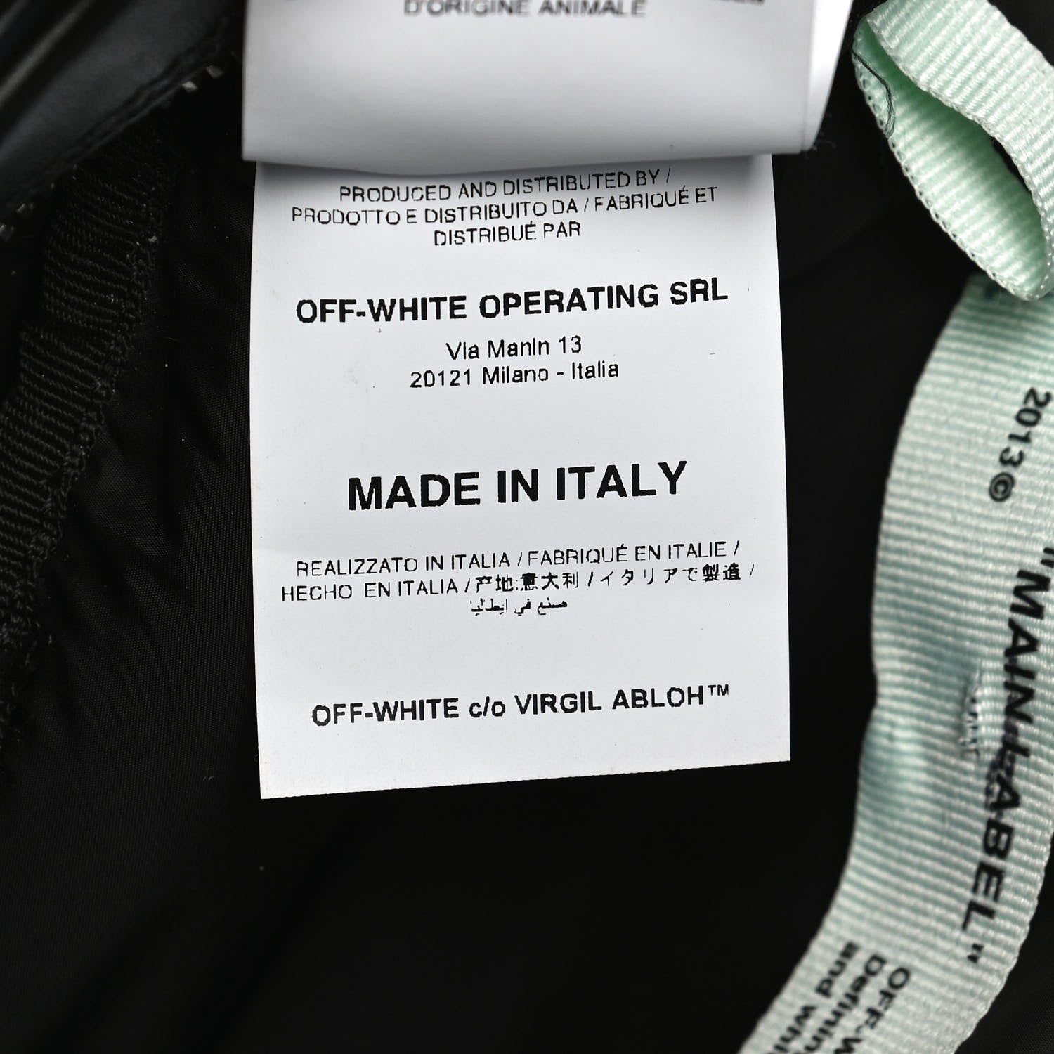 Off-White Calfskin Logo Crossbody Bag Black 7 of 11