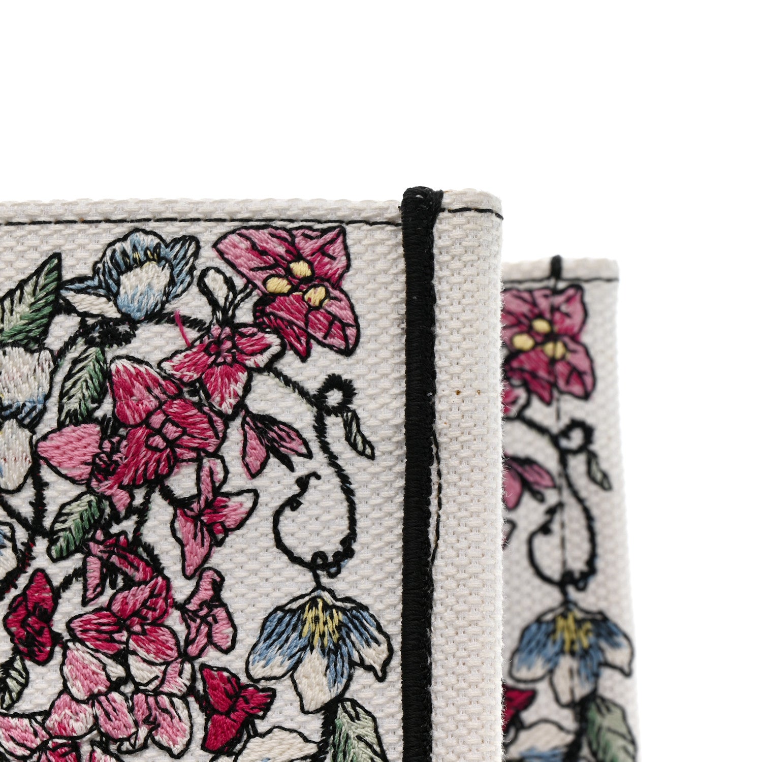 Christian Dior Canvas Embroidered Large Florilegio Book Tote White Multicolor 12 of 13