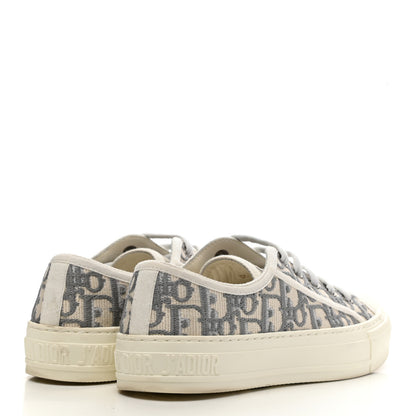 Christian Dior Canvas Oblique Walk'N'Dior Low Top Sneakers 35.5 Grey Stone 4 of 10