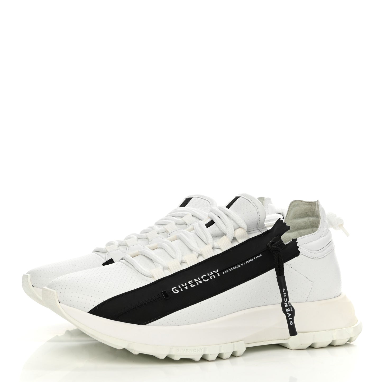 Calfskin Spectre Low Runners Sneakers 39.5 White Black
