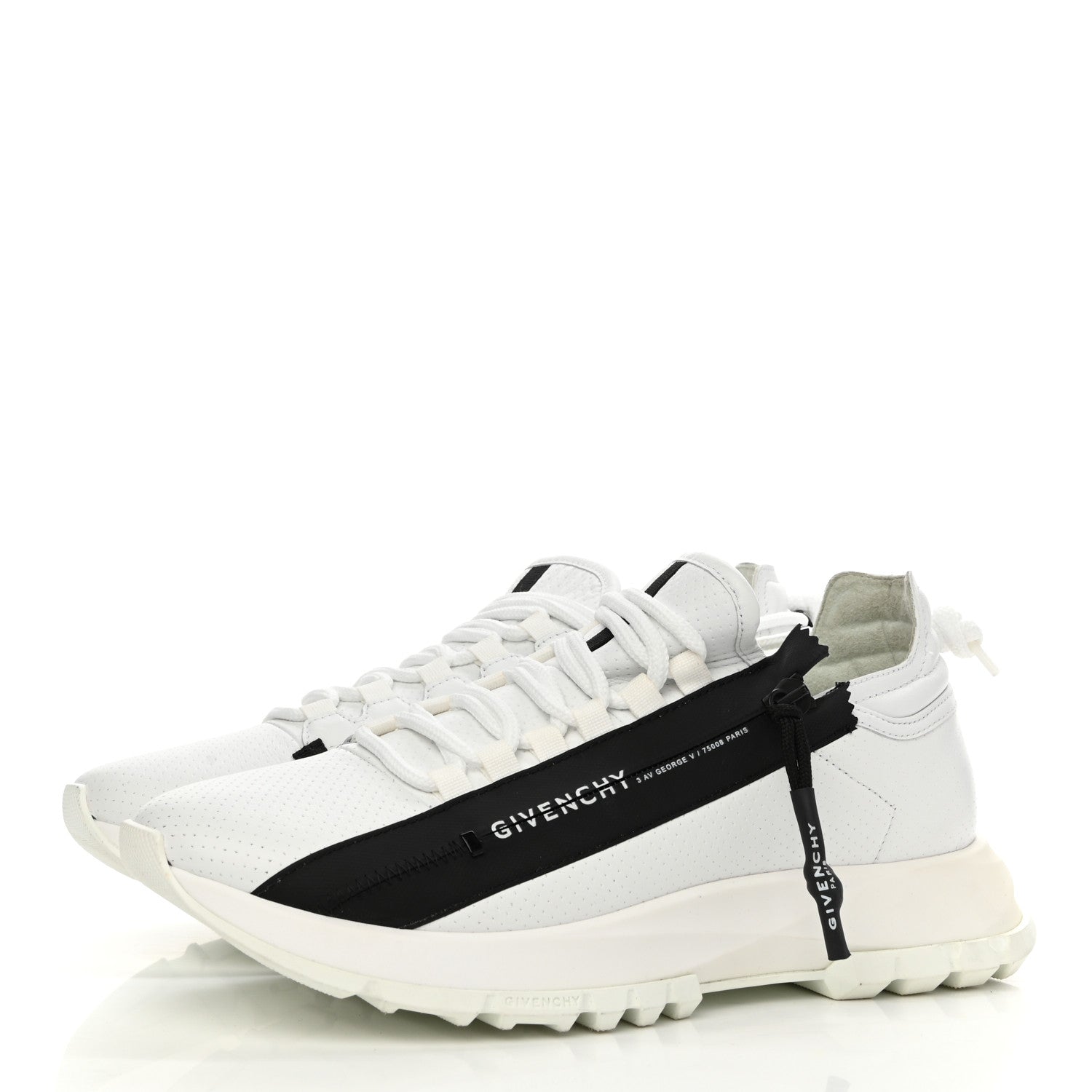 Givenchy Calfskin Spectre Low Runners Sneakers 39.5 White Black 2 of 9