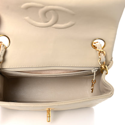 Chanel Lambskin Quilted Mini Square Flap Beige 5 of 10
