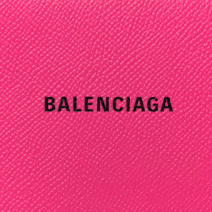 Balenciaga Pebbled Calfskin Everyday Continental Wallet on Chain Acid Pink 7 of 15