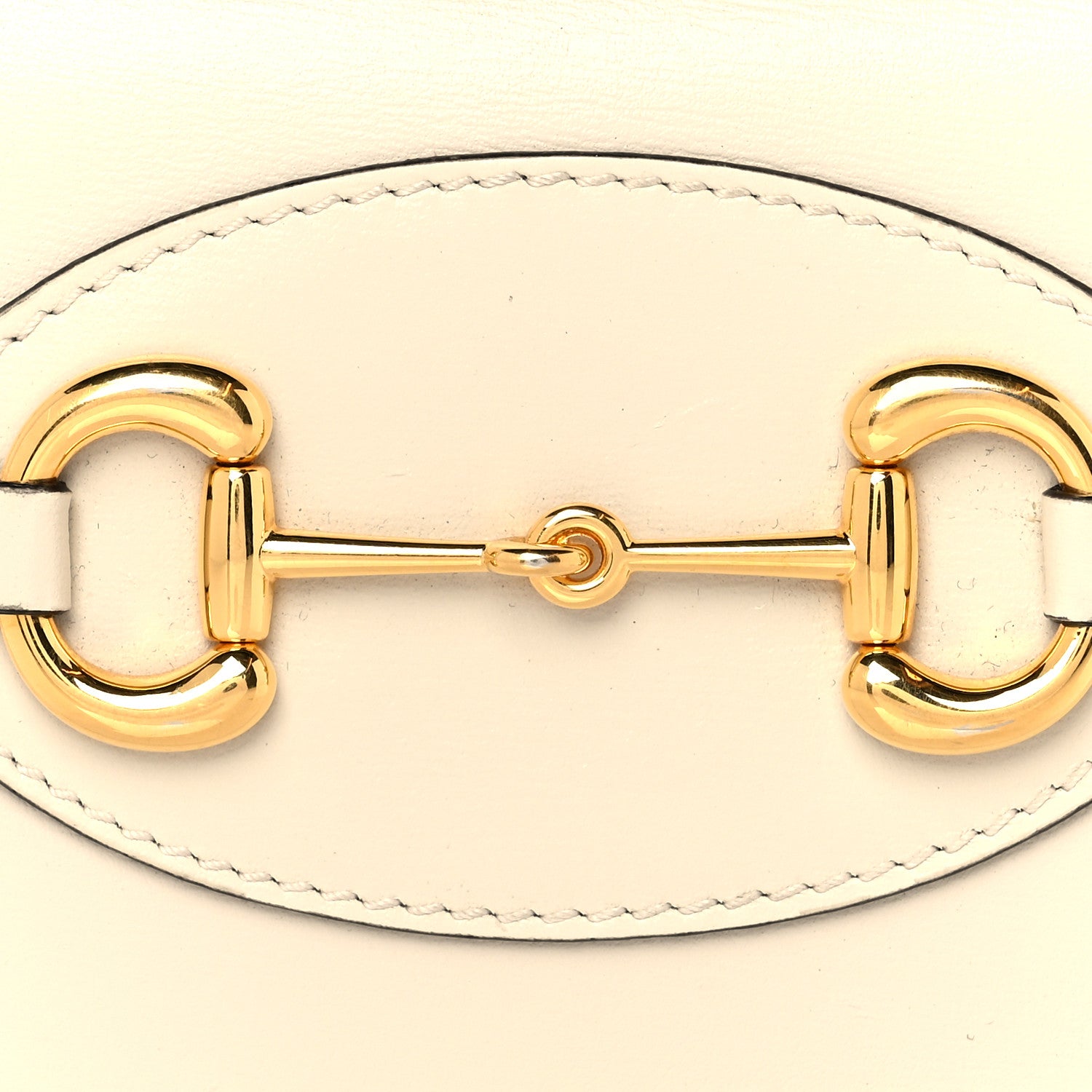 Gucci Boarded Plutone Calfskin Horsebit 1955 Card Case Wallet Mystic White 7 of 9