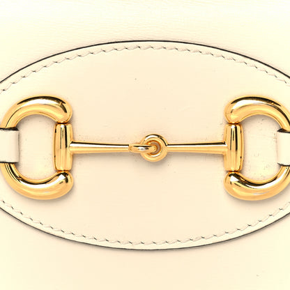 Gucci Boarded Plutone Calfskin Horsebit 1955 Card Case Wallet Mystic White 7 of 9
