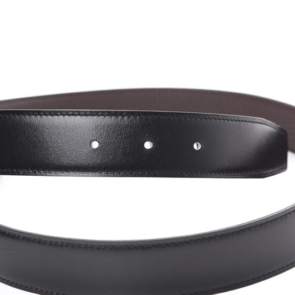Hermes Box Togo 32mm H Belt 85 Black Chocolate 3 of 6