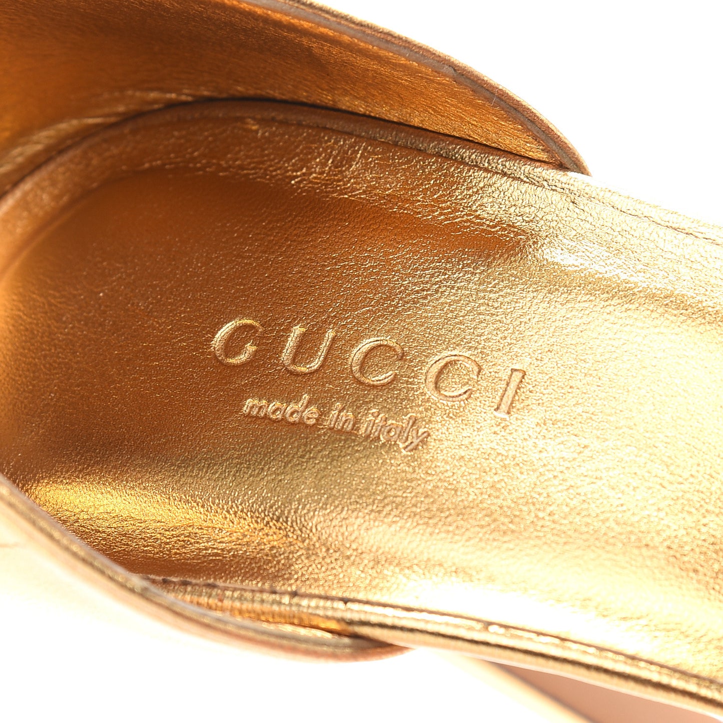 Metallic Nappa High Heel Sandals 38 Gold