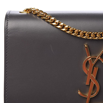 Saint Laurent Calfskin Small Classic Monogram Kate Tassel Satchel Storm 8 of 13