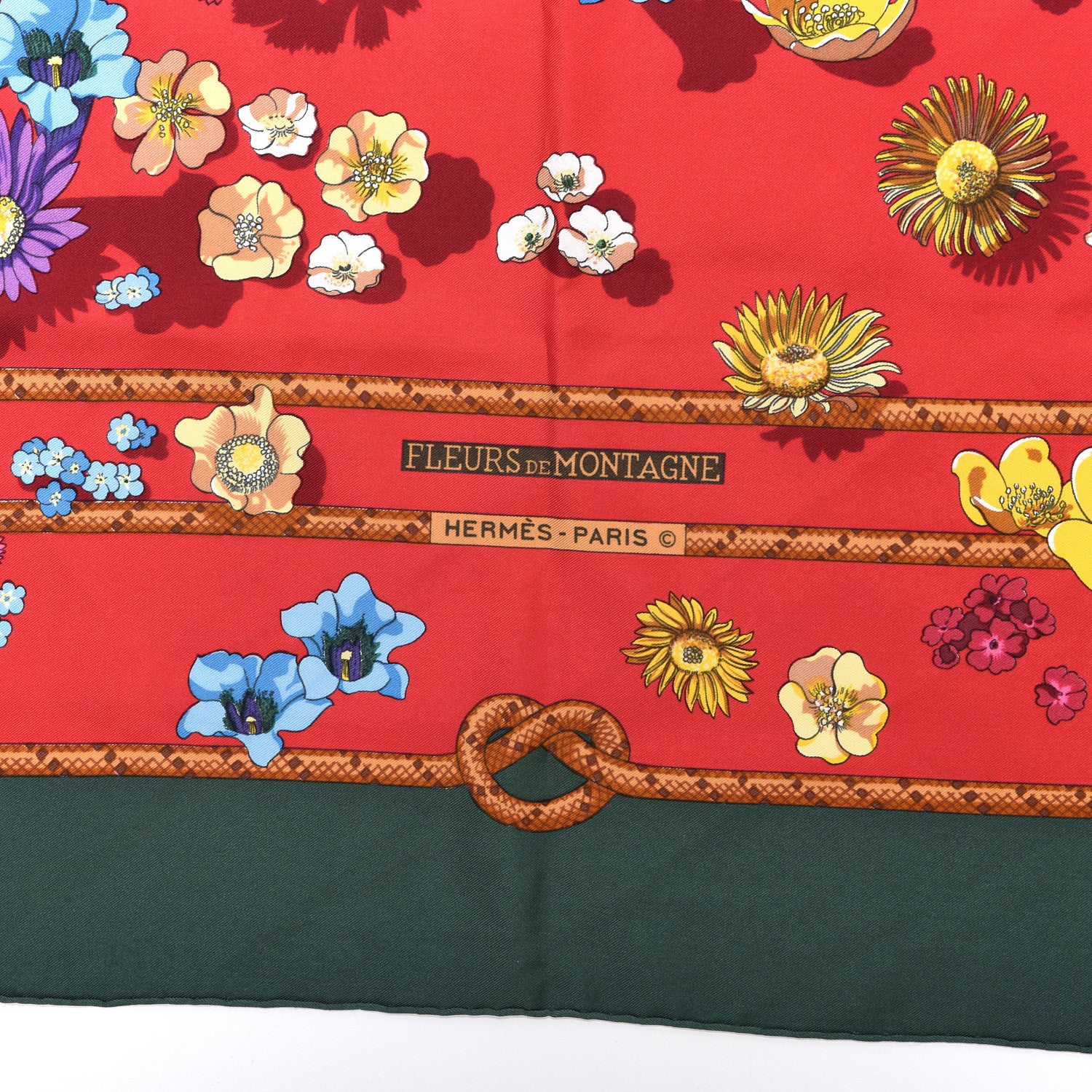 Hermes Silk Fleurs De Montagne Scarf 90 3 of 6