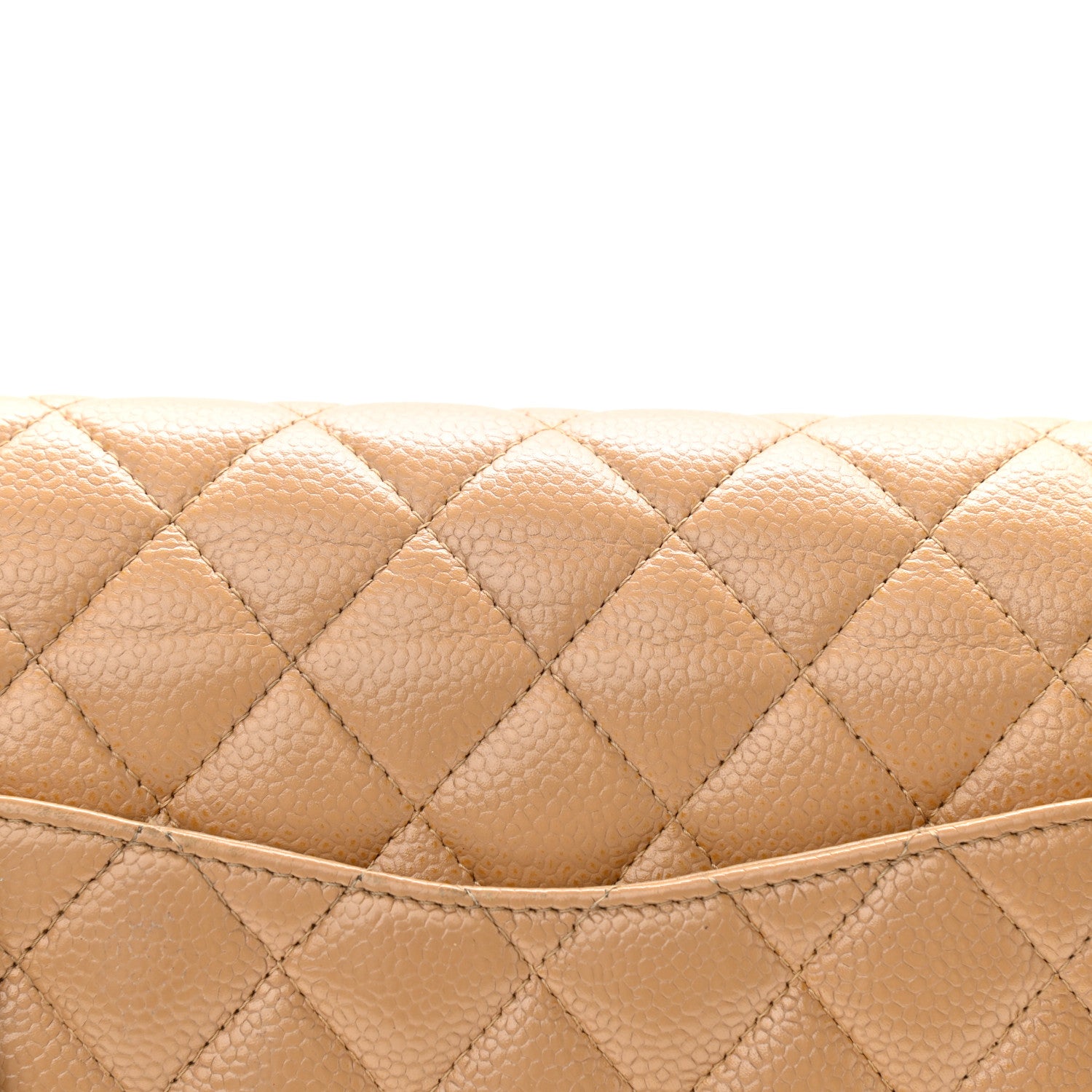 Chanel Caviar Quilted Medium Double Flap Beige 15 of 17