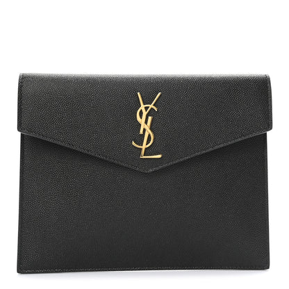 Saint Laurent Grain De Poudre Uptown Baby Pouch Black 1 of 7
