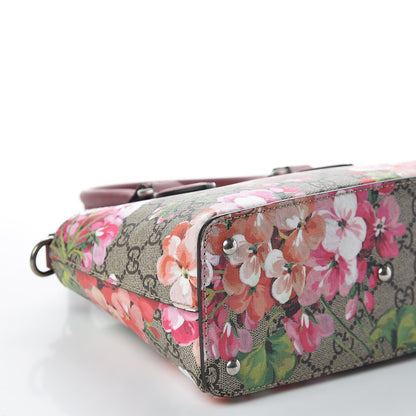 Gucci GG Supreme Monogram Blooms Mini Zip Top Tote Beige Multicolor Dry Rose 5 of 9