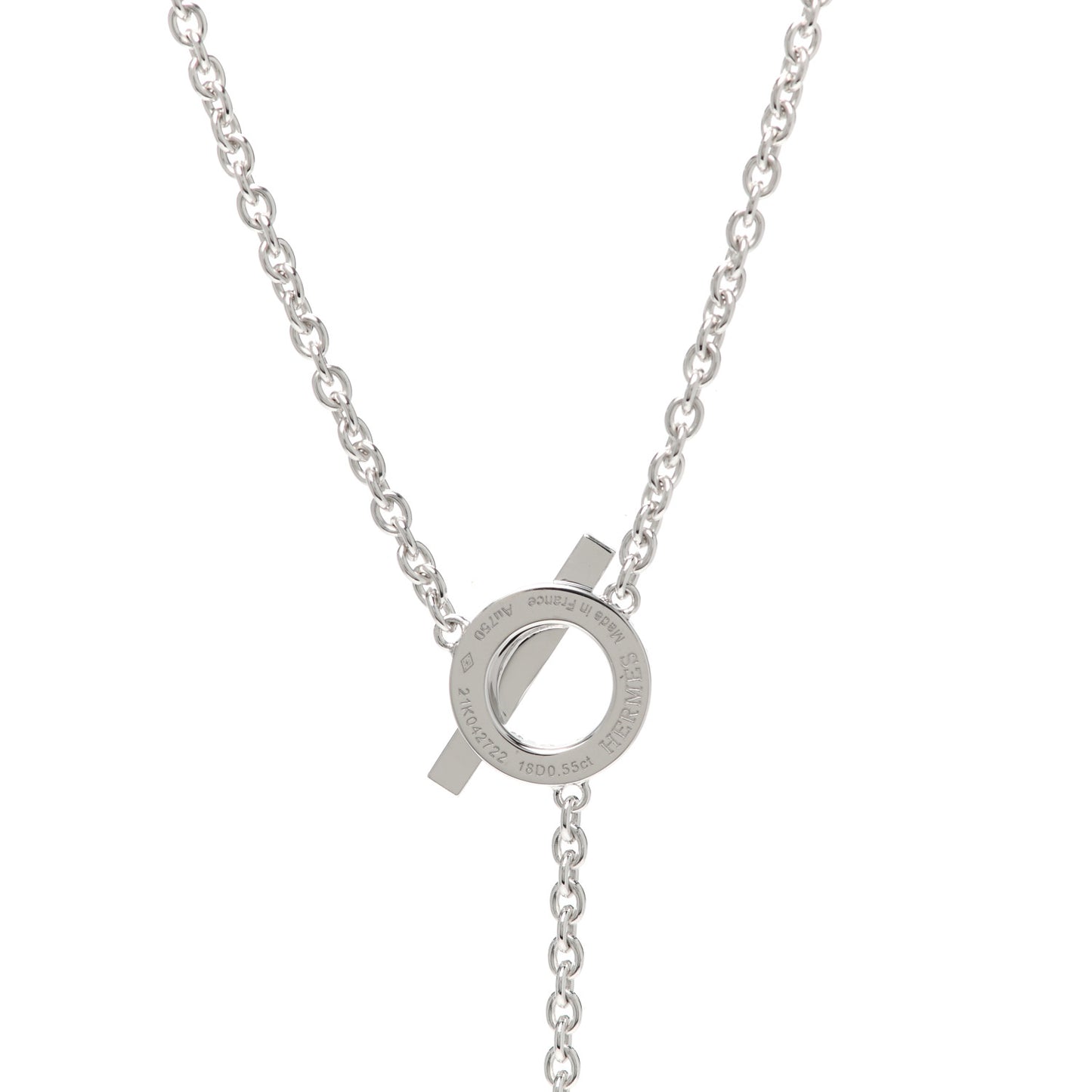 18K White Gold Diamond Finesse Lariat Necklace
