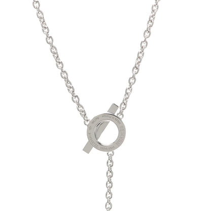 Hermes 18K White Gold Diamond Finesse Lariat Necklace 4 of 6