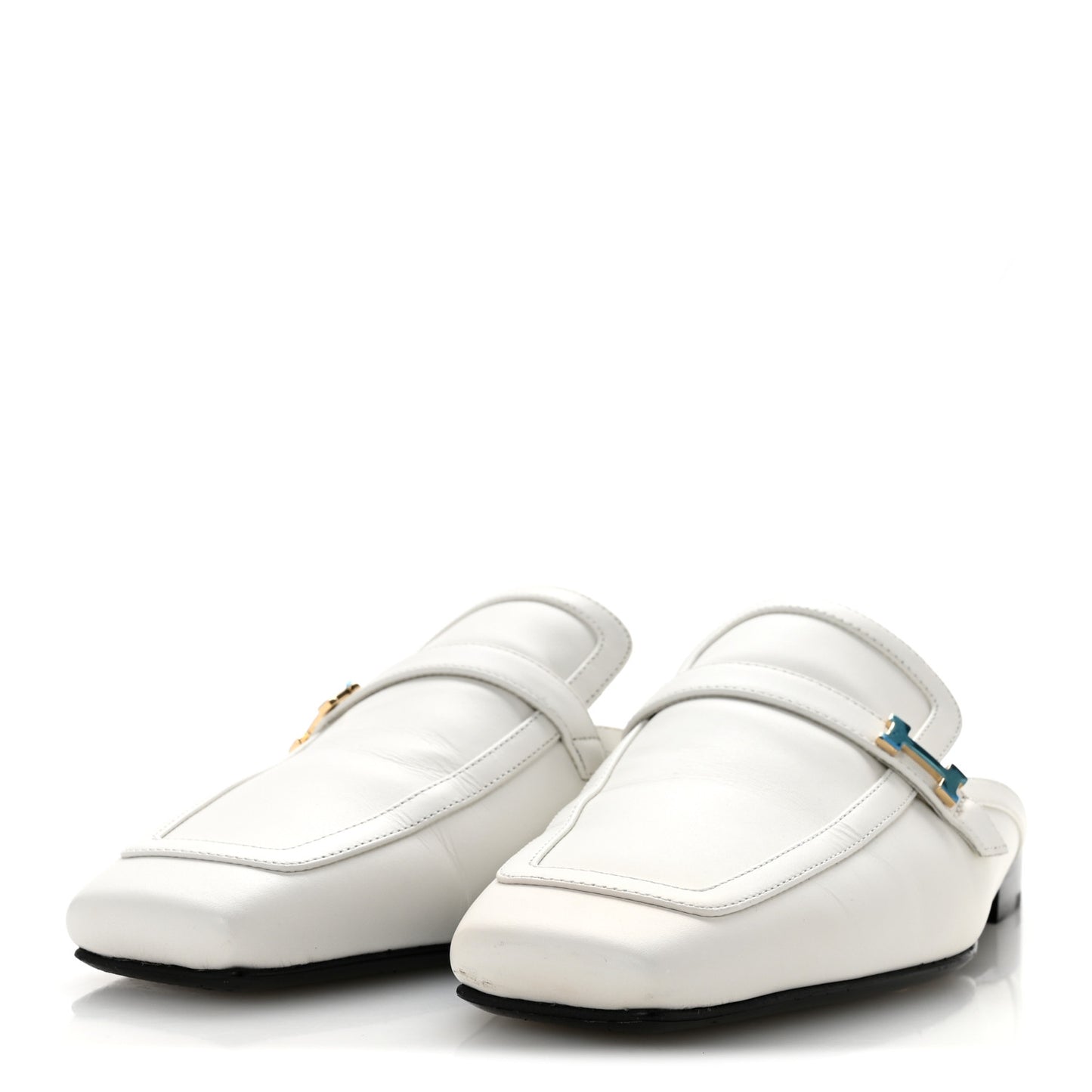 Calfskin Womens Groupie Mules 36 White