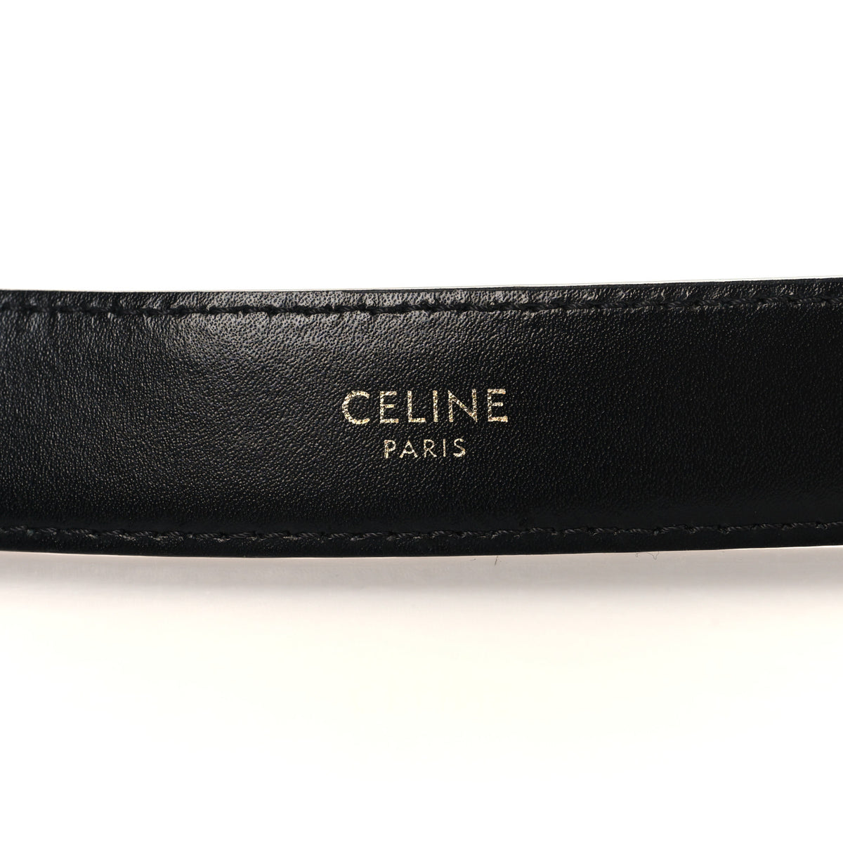 Celine Box Calfskin Small 18mm Maillon Triomphe Belt 75 30 Black 4 of 5