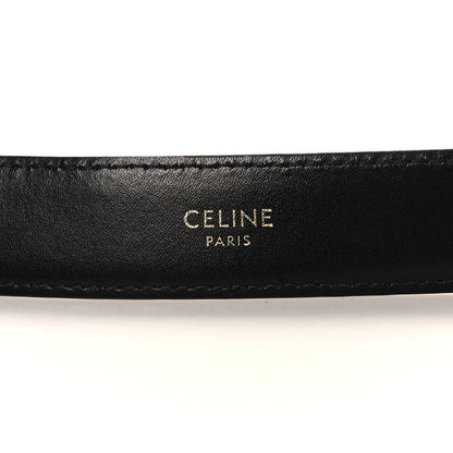 Celine Box Calfskin Small 18mm Maillon Triomphe Belt 75 30 Black 4 of 5